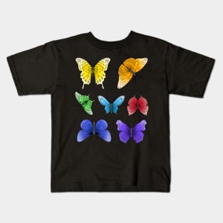 Rainbow Butterflies Kids T-Shirt